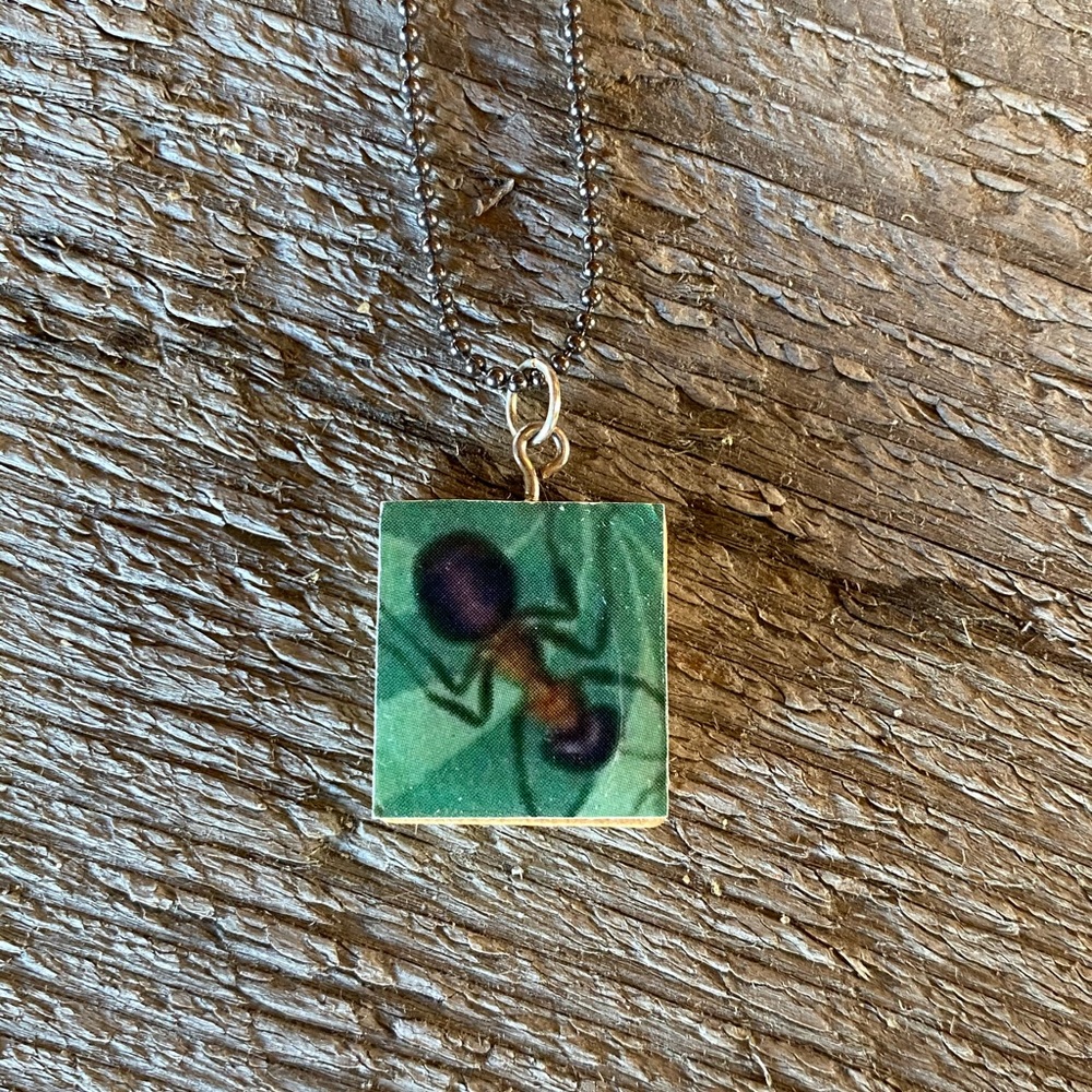Ant Scrabble Tile Necklace